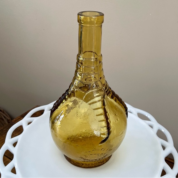 Vintage Wheaton Glass Ball & Claw Bitters Amber Glass Bottle❤️ - Picture 2 of 10